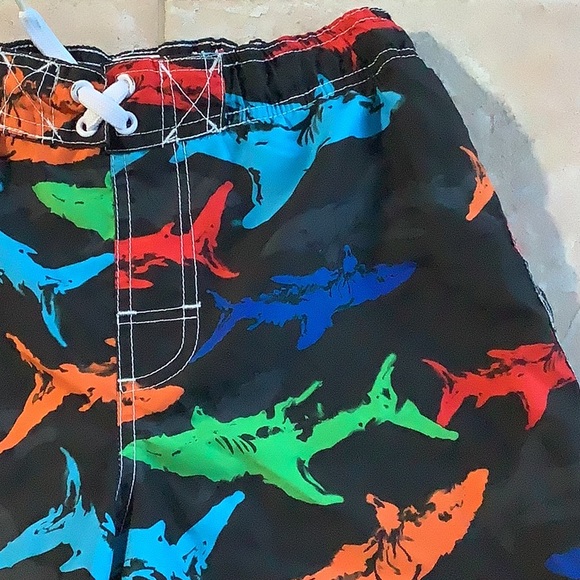 💥 OP size 10/12 swim shorts shark print - Picture 3 of 12